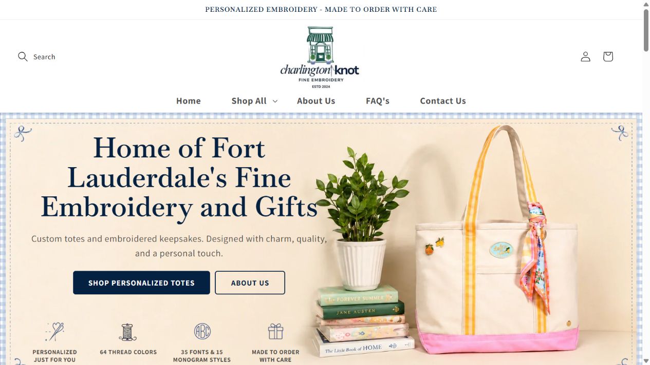 Charlington Knot website preview