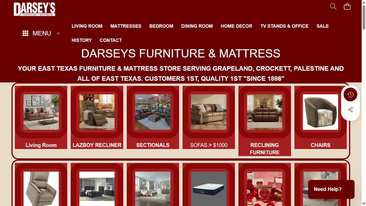Darseys website preview